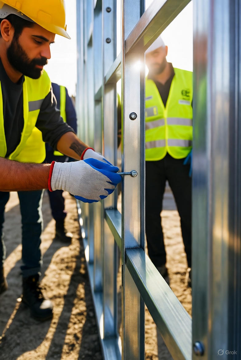 نصب ساندویچ پنل روی اسکلت فلزی پیچ و مهره‌ای: راهنمای کامل اجرایی توسط افق سوله آریا